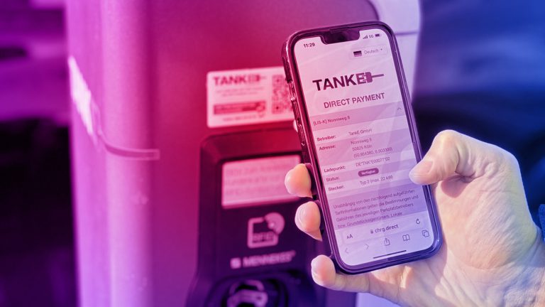 Ad-hoc Ladevorgang über das Smartphone und den QR-Punkt am Ladepunkt starten